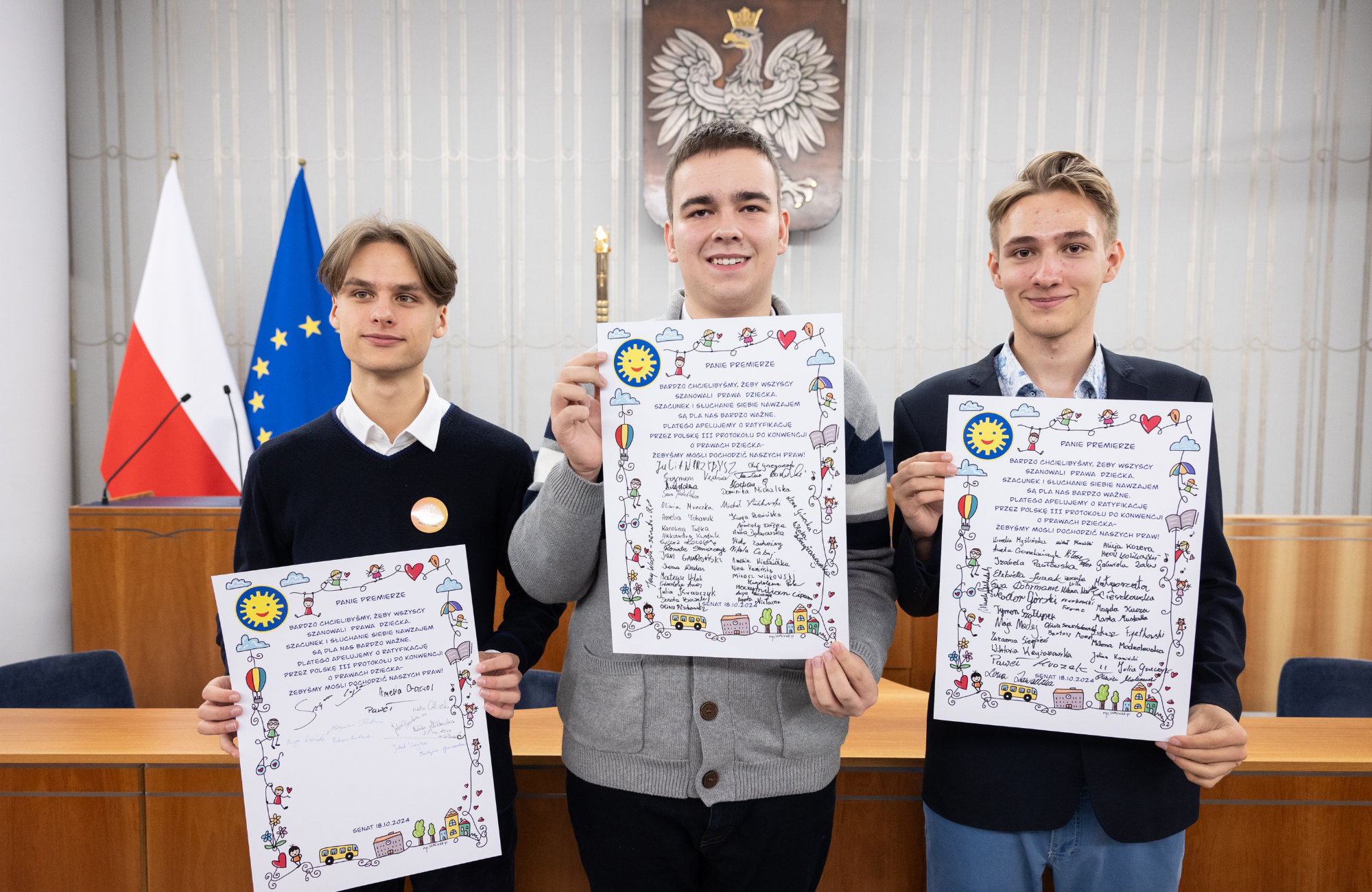 Trzech młodych ludzi z apelem do premiera Donalda Tuska